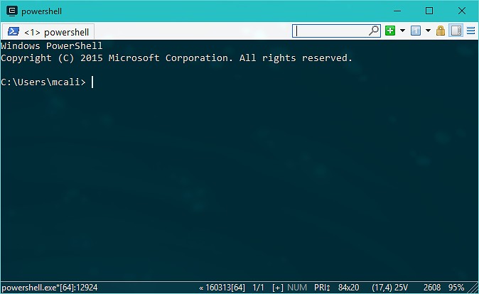 Image of default ConEmu setup